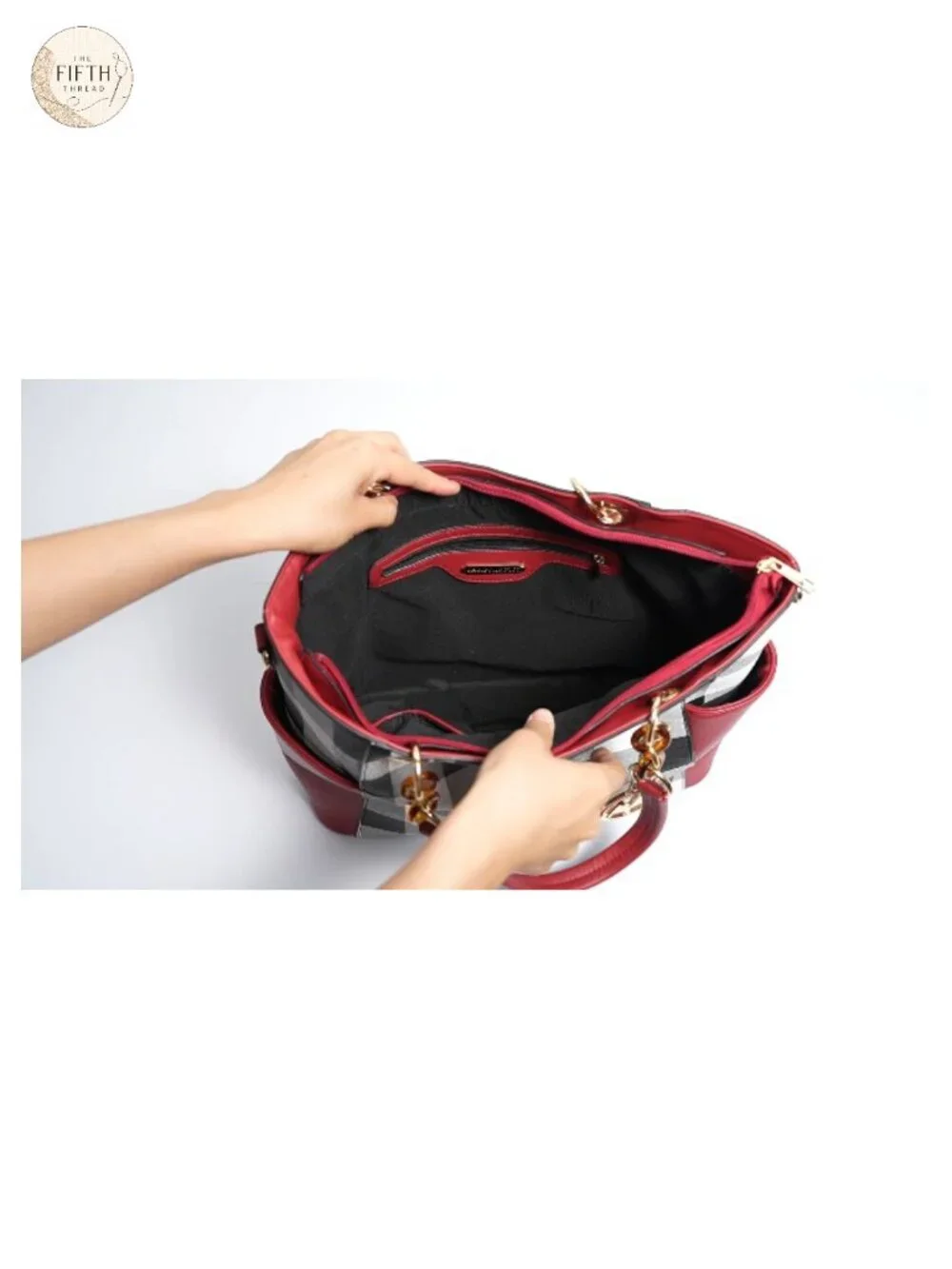 2-Piece Vegan Leather Tote Bag Set with Wristlet Wallet